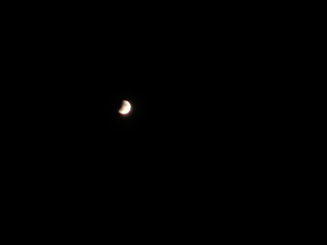 Partial eclipse of the moon